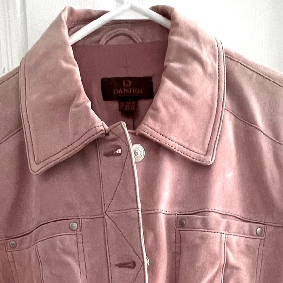 DANIER Suede Dusty Pink Jacket - Picture 3 of 7